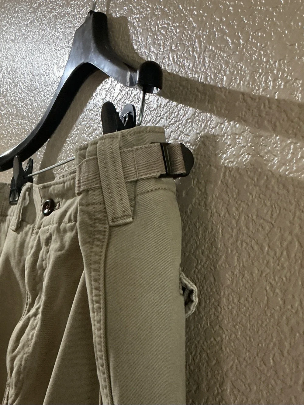 Men's Beige Cargo Pants - Casual Utility Trousers